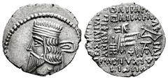 Greek Coins Kingdom of Parthia. Pakoros I. Drachm. 78-120 AD. Ekbatana. (Sellwood-78.4). (Shore-413). (Sunrise-439). Anv.: Diademed head to left, with long beard. Rev.: Archer (Arsakes I) seated to ri