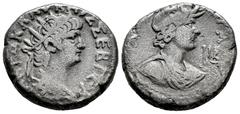 Roman Imperial Nero. Tetradrachm. RY 12 = 65/6 AD. Alexandria. Egypt. (Dattari-204). (Emmett-109). (RPC-I 5289). Anv.: ΝΕΡΩ ΚΛΑV ΚΑΙΣ ΣΕΒ ΓΕΡ, radiate bust to right, wearing aegis. Rev.: Α(ΥΤΟΚ)ΡΑ, bu
