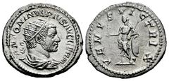 Roman Imperial Caracalla. Antoninianus. 213-217 AD. Rome. (Ric-311d). (Bmcre-81). Anv.: ANTONINVS PIVS AVG GERM. Radiate and draped bust right. Rev.: VENVS VICTRIX. Venus standing left, holding Victor