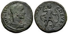 Roman Imperial Severus Alexander. Thrace. AE 23. 222-235 AD. Deultum. (Varbanov-2265). Anv.: IMP C M AVR SEV ALEXAND AVG, laureate and draped bust to right. Rev.: COL FL PAC DEVLT, Artemis advancing r