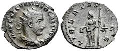 Roman Imperial Trebonianus Gallus. Antoninianus. 252 AD. Rome. (Ric-38). (C-63). Anv.: IMP CAE C VIB TREB GALLVS AVG. Radiate, draped and cuirassed bust to right. Rev.: LIBERTAS AVGG. Libertas standin