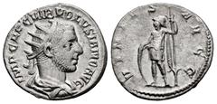 Roman Imperial Volusian. Antoninianus. 251-253 AD. Rome. (Ric-187). (Rsc-135a). Anv.: IMP CAE C VIB VOLVSIANO AVG, radiate, draped and cuirassed bust right. Rev.: VIRTVS AVGG, Virtus standing left, ho