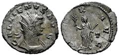 Roman Imperial Gallienus. Antoninianus. 260-261 AD. Rome. (Ric-256). (Mir-353x). (C-728). Anv.: GALLIENVS AVG Radiate and cuirassed bust to right. Rev.: PAX AVG Pax standing front, head to left, holdi