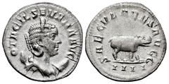 Roman Imperial Otacilia Severa. Antoninianus. 248 d.C. Rome. Ludi Saeculares issue, commemorating the 1000th anniversary of Rome. (Ric-116b). (Seaby-63). Anv.: OTACIL SEVERA AVG, diademed and draped b
