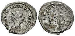 Roman Imperial Saloninus. Antoninianus. 256 d.C. Samosata. (Ric-V 1.36 (Asia)). (Rsc-95a). (Mir-1707u). Anv.: SALON VALERIANVS NOB CAES, radiate, draped and cuirassed bust to right. Rev.: SPES PVBLICA