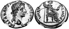 Roman Imperial NGC - MS 4/5, 4/5 | Tiberius. Denarius. 14-37 AD. Lugdunum. (Ric-I 30). (Bmcre-48). (Rsc-16b). Anv.: TI CAESAR DIVI AVG F AVGVSTVS. Laureate head of Tiberius right. Rev.: PONTIF MAXIM. 