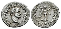 Roman Imperial Galba. Quinarius. 68-69 AD. Lugdunum. (Ric-I 131). (Bmcre-246). (Rsc-318). Anv.: SER GALBA IMP CAESAR AVG P M T P, laureate head to right. Rev.: VICTORIA GALBAE AVG, Victory standing to
