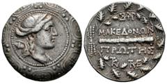 Greek Coins Macedon under Roman Rule. Tetradrachm. 167-149 BC. Amphipolis. (AMNG-177). (Sng Cop-1314). (Bmc-7). Anv.: Diademed and draped bust of Artemis to right, bow and quiver over shoulder, all wi