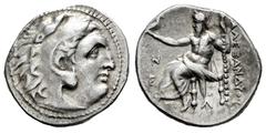 Greek Coins Kingdom of Macedon. Lysimachos. Drachm. 305-297 BC. Magnesia ad Maeandrum. In the name and types of Alexander III of Macedon. (Price-1996). Anv.: Head of Herakles to right, wearing lion sk