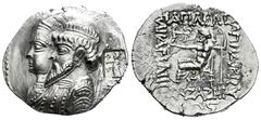 Greek Coins Kings of Elymais. Kamnaskires III, with Anzaze,. Tetradrachm. 82-75 BC. Seleukeia on the Hedyphon. (Sunrise-470). (Alram-454/548). Anv.: Jugate and draped busts of Kamnaskires III, diademe