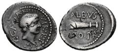 Roman Imperatorial Octavian. L. Cornelius Balbus. Denarius. 41 BC. Mint moving with Octavian. (Ffc-266). (Craw-518/1). (Sydenham-1325a). Anv.: C. CAESAR III. VIR. R.P.C. bare head of Augustus right. R