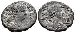 Roman Imperial Nero. Tetradrachm. RY 12 = 65/6 AD. Alexandria. (RPC-O 5289). (Dattari (Savio)-204). (Emmett-109). Anv.: ΝΕΡΩ Κ(ΛΑV) ΚΑΙΣ ΣΕΒ (ΓΕΡ), radiate bust to right, wearing aegis. Rev.: ΑΥΤΟ(Κ)Ρ