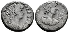 Roman Imperial Nero. Tetradrachm. RY 12 = 65/6 AD. Alexandria. Egypt. (Dattari-204). (Emmett-109). (RPC-I 5289). Anv.: ΝΕΡΩ ΚΛΑV ΚΑΙΣ ΣΕΒ ΓΕΡ, radiate bust to right, wearing aegis. Rev.: Α(ΥΤΟΚ)ΡΑ, bu