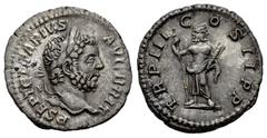 Roman Imperial Geta. Denarius. 211 AD. Rome. (Ric-79). (Bmcre-13). (Rsc-197). Anv.: P SEPT GETA PIVS AVG BRIT, laureate head right. Rev.: TR P III COS II P P, Janus standing facing, holding reversed s