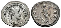 Roman Imperial Gordian III. Antoninianus. 243-244 AD. Rome. (Ric-IV 155). (Rsc-349). Anv.: IMP GORDIANVS PIVS FEL AVG, radiate, draped and cuirassed bust to right. Rev.: VICTORIA AETER, Victory standi