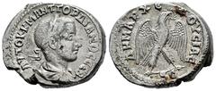 Roman Imperial Gordian III. Seleucis and Pieria. Tetradrachm. 238-244 AD. Antioch. (Prieur-283). (McAlee-861). Anv.: AYTOK M ANT ΓOPΔIANOC CЄB. Laureate, draped and cuirassed bust to right. Rev.: ΔΗΜΑ