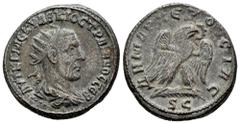 Roman Imperial Trajan Decius. Seleucis and Pieria. Tetradrachm. 249-251 AD. Antioch. (Prieur-601). (McAlee-1134f). Anv.: ΑΥΤ Κ Γ ΜЄ ΚΥ ΤΡΑΙΑΝΟC ΔЄΚΙΟC CЄΒ. Radiate, draped and cuirassed bust to right.
