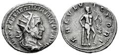 Roman Imperial Aemilian. Antoninianus. 253 AD. Rome. (Ric-3). (Rsc-13). Anv.: IMP AEMILIANVS PIVS FEL AVG. Radiate, draped and cuirassed bust of Aemilian to right. Rev.: ERCVL VICTORI. Hercules standi