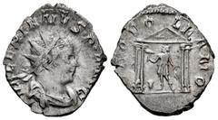 Roman Imperial Valerian I. Antoninianus. 258 AD. Colonia Agrippinensis. (Ric-V. 1 5). (Mir-885d). (Rsc-50d). Anv.: VALERIANVS P F AVG, radiate and draped bust to right. Rev.: DEO VOLKANO, Vulcan stand