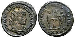 Roman Imperial Diocletian. Antoninianus. 284-294 AD. Cyzicus. (Ric-V 2 306). Anv.: IMP C C VAL DIOCLETIANVS AVG, radiate and draped bust to right. Rev.: CONCORDIA MILITVM, emperor standing to right re