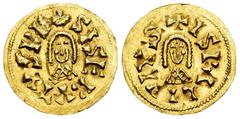Visigothic Coins Sisebuto (612-621). Tremissis. Ispali (Sevilla). (Cnv-219). (R. Pliego-274a). Anv.: + SISEBVTVS RE. Rev.: + ISPALI PIVS. Au. 1,48 g. It retains some minor luster. A good sample. XF. E