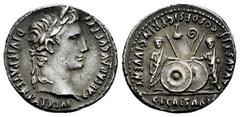 Roma Imperatorial Augustus. Denarius. 7-6 BC. Lugdunum. (Ric-I 207). (Bmcre-519ff). (Rsc-43). Anv.: CAESAR AVGVSTVS DIVI F PATER PATRIAE, laureate head to right. Rev.: AVGVSTI F COS DESIG PRINC IVVENT
