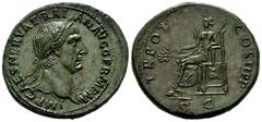 Roman Imperial Ex CNG, Triton IX | Trajan. Sestertius. 98 AD. Rome. (Ric-II 390 var.). (Bmcre-718 var.). (Banti-321). Anv.: IMP CAES NERVA TRAIAN AVG GERM P M, laureate bust right, wearing aegis. Rev.