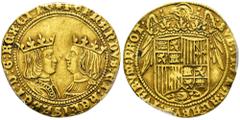 Catholic Kings (1474-1504) No mintmark - AU 53 Top Pop!! | Catholic Kings (1474-1504). Double excelente. No mint mark. Segovia. (Cal-765). (Tauler-286). Anv.: ✷FERNANDVS : ET : hELISABET : D : G : REX