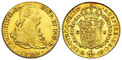 Charles IV (1788-1808) Charles IV (1788-1808). 2 escudos. 1794. Sevilla. CN. (Cal-1430). Au. 6,75 g. Very attractive. Full luster. Very rare in this state of preservation. Ex Áureo&Calicó Selección (1