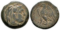 Greek Coins Ptolemaic Kings of Egypt. Ptolemy II Philadelphos. Obol. 260-246 BC. Alexandria. (Svoronos-424). (Tesorillo-Egipto 1, Plate Coin). Anv.: Head of the deified Alexander to right, wearing ele