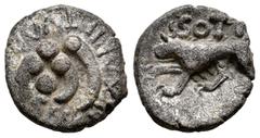Greek Coins Southwest Gaul. Sotiates or Elusates. Drachm. After 56 BC. (Depeyrot-NC II, 301). (LT-3605). (Tesorillo-Galia 15, Plate Coin). Anv.: REX ADIETVANV S FE, celticised, devolved head to left c