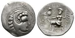 Greek Coins Celts in Eastern Europe. Drachm. 3rd - 2nd century BC. Lower Danube Region. Imitating the types of Philip III. (OTA-591/3). (Lanz-939). (Tesorillo-Celt. Danubio 4, Plate Co). Anv.: Stylise