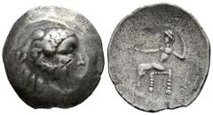 Greek Coins Celts in Eastern Europe. Tetradrachm. 3rd - 2nd century BC. Imitating the types of Alexander III and Philip III. (Cf. Lanz-910/32). (Tesorillo-Celt. Danubio 2, Plate Co). Anv.: Degraded Ce