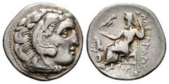 Greek Coins Kingdom of Macedon. Lysimachos. Drachm. 301-297 BC. Kolophon. In the name and types of Alexander III of Macedon. (Price-1842). (Thompson-120). (Tesorillo-Jonia 13, Plate Coin). Anv.: Head 