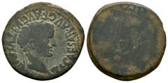 Celtiberian Coins Turiaso. Augustus period. Unit. 27 BC - 14 AD. Tarazona (Zaragoza). (Abh-2455). (Tesorillo-Turiaso 23, Plate Coin). Anv.: TI. CAESAR. AVG. F. AVGVSTVS. IMP. P.P. around laureate head
