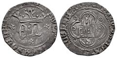 Medieval Coins Kingdom of Castille and Leon. Henry IV (1399-1413). 1/2 real. Sevilla. (Bautista-917). (Abm-701.1). Anv.: + ENRICVS ✿ REX ✿ CASTELLE... Monogram EN bounded by three flowers. Rev.: + ENR