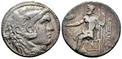 Greek Coins Islands of Caria. Nisyros. Tetradrachm. 201 BC. In the name and types of Alexander III of Macedon. (Price-2507). (Ashton-Alexander 1, A1/P1). (Hgc-6, 1345). Anv.: Head of Herakles to right