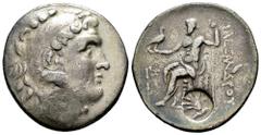 Greek Coins Kingdom of Macedon. Alexander III, "The Great". Tetradrachm. CY 17 = 202/1 BC. Phaselis. (Price-2858). (DCA-315). Anv.: Head of Herakles to right, wearing lion skin headdress. Rev.: AΛEΞAN