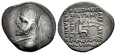 Greek Coins Kingdom of Parthia. Mithradates III. Drachm. 87-80 BC. Rhagai. (Sellwood-31.6). (Shore-123). Anv.: Diademed bust to left, wearing tiara decorated with eight-pointed star. Rev.: ΒΑΣΙΛΕΩΣ ΠE