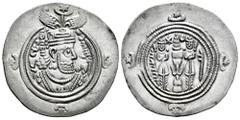 Greek Coins Sassanid Empire. Khusro II. Drachm. RY 36 = 625/26 AD. ShY (Shiraz). (Göbl-II/2). Ag. 4,12 g. A good sample. XF. Est...70,00. Spanish description: Imperio Sasánida. Khusro II. Dracma. RY 3