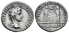 Roman Imperatorial Augustus. Denarius. 7-6 BC. Lugdunum. (Ric-I 207). (Bmcre-519ff). (Rsc-43). Anv.: CAESAR AVGVSTVS DIVI F PATER PATRIAE, laureate head to right. Rev.: AVGVSTI F COS DESIG PRINC IVVEN