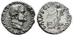 Roman Imperial Galba. Denarius. July 68-January 69 AD. Rome. (Ric-214). (Bmcre-43). (C-236). Anv.: IMP SER GALBA CAESAR AVG. Laureate and draped bust to right. Rev.: SALVS GEN HVMANI. Fortuna or Salus