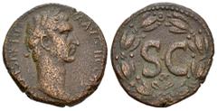Roman Imperial Nerva. Seleucis and Pieria. AE 27. 96-98 AD. Antioch. (Ric-3481). (McAlee-421). Anv.: IMP CAESAR NERVA AVG III COS. Laureate head of Nerva to right. Rev.: S C; in laurel wreath. Ae. 15,
