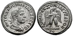 Roman Imperial Philip II. Seleucis and Pieria. Tetradrachm. 248-249 AD. Antioch. (Prieur-474). (McAlee-1042). Anv.: AYTOK K M IOYΛI ΦIΛIΠΠOC CЄB, laureate, draped and cuirassed bust to right. Rev.: ΔH