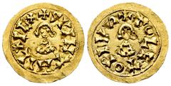 Visigothic Coins Suinthila (621-631). Tremissis. Toleto (Toledo). (Cnv-298). (R. Pliego-361). Anv.: + SVINTHILΛ REX. Rev.: +TOLETO PIV (S horizontal). Au. 1,51 g. XF. Est...800,00. Spanish description