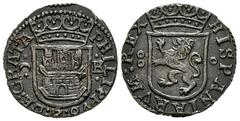 Philip II (1556-1598) Philip II (1556-1598). Cuartillo. ND (ca. 1582). Burgos. (Cal-78, Plate coin). Ae. 3,23 g. Attractive specimen. Rare in this condition. Ex Isabel de Trastámara Collection, Aureo&