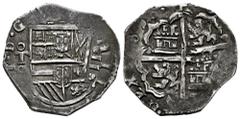 Philip III (1598-1621) Philip III (1598-1621). 2 reales. 1610. Toledo. C. (Cal-700). (Jarabo-Sanahuja-A714, Plate coin). Ag. 6,74 g. The date begins at 11 h. Crosses delimiting the value. Minor double