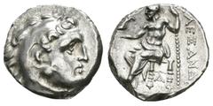 Greek Coins Imperio Macedonio. Alejandro III Magno. Dracma. 336-323 a.C. Cilicia. (Price-2993). (Müller-1291). Anv.: Cabeza de Heracles a derecha recubierta con piel de león. Rev.: Zeus sentado a izqu