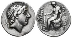 Greek Coins / Grecia Antigua Imperio Seleucida. Antioco I Soter. Tetradracma-Tetradrachm. 281-261 a.C. Siria. (Cy-3039 similar). Anv.: Cabeza diademada a derecha. Rev.: Apolo sentado a izquierda con a