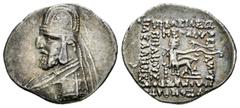 Greek Coins / Grecia Antigua Imperio Parto. Mithradates III. Dracma-Drachm. 87-80 a.C. Rhagae. (Shelwood-31). Ag. 4,10 g. MBC/MBC+. Est...35,00.